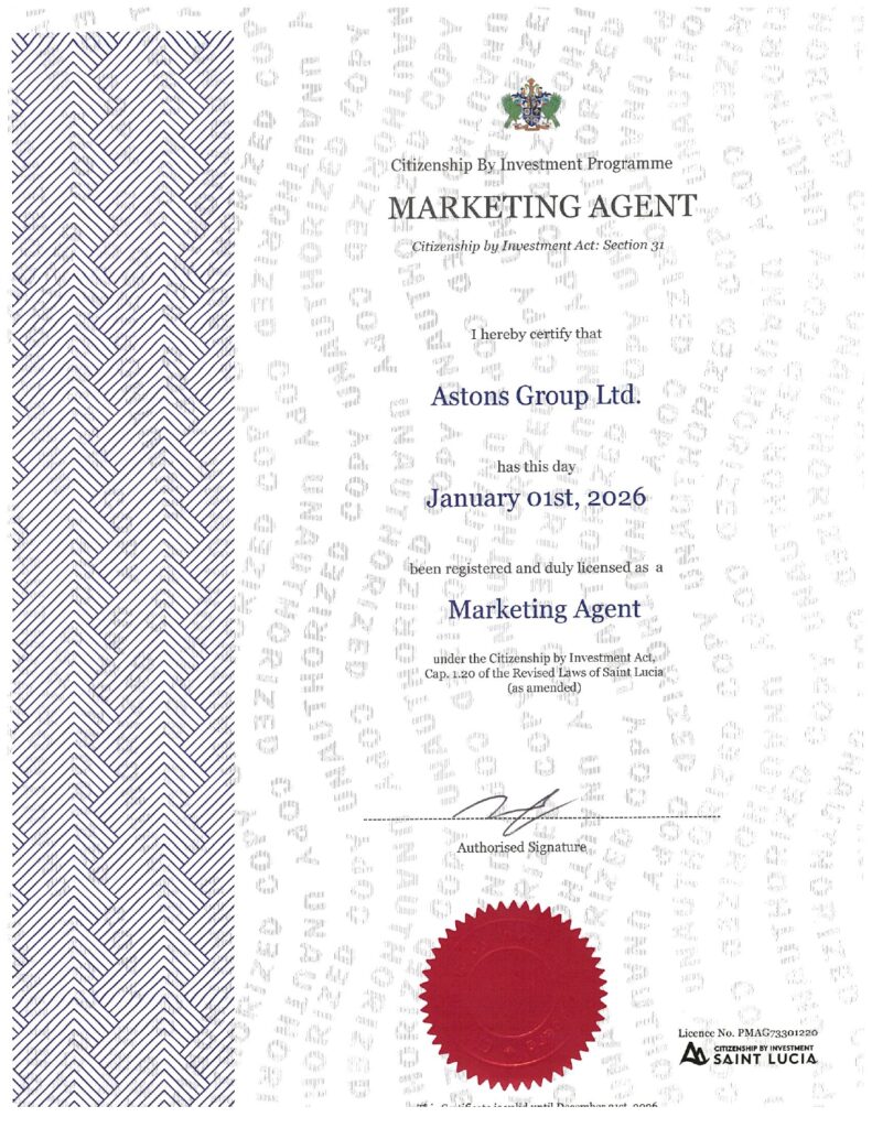 Agent for Saint Lucia CBI Program