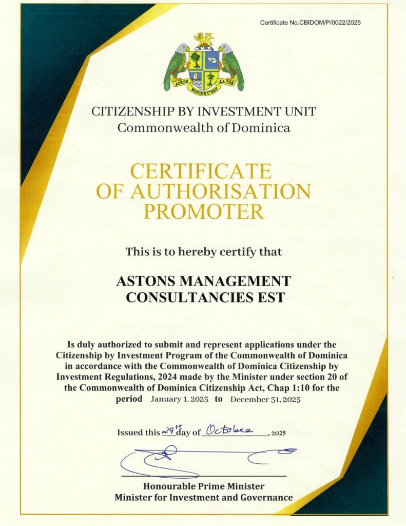 Agent for Dominica CBI Program