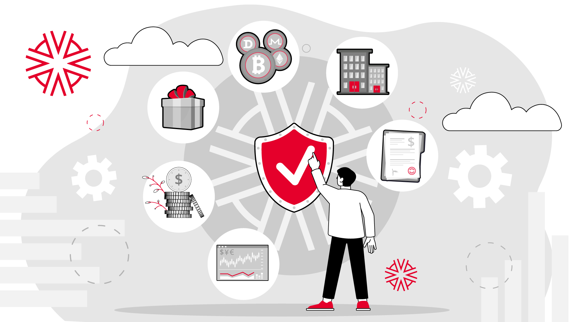 a person looking at various icons of payment methods that represent source of funds for dual citizenship and golden visas