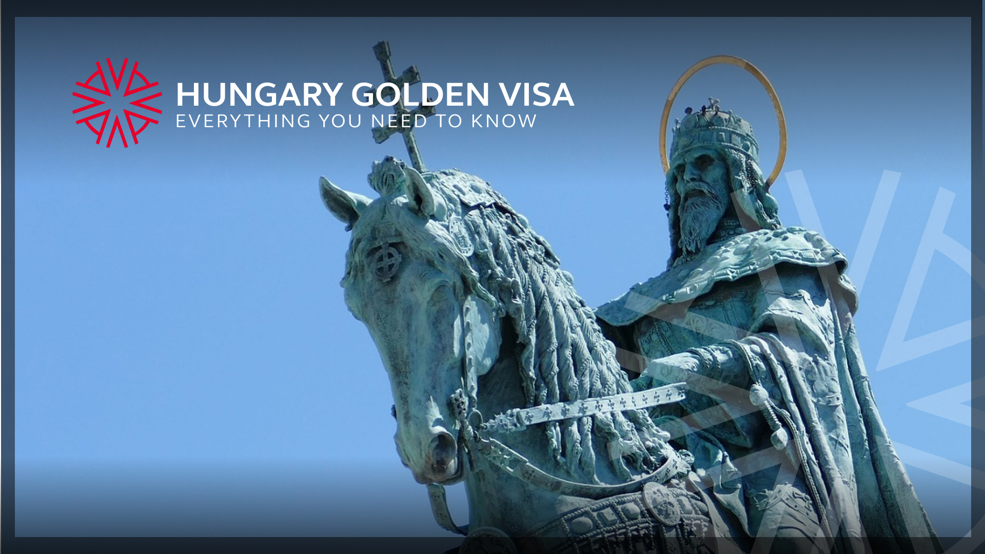 Famous statue of Saint Stephen in Budapest Hungary