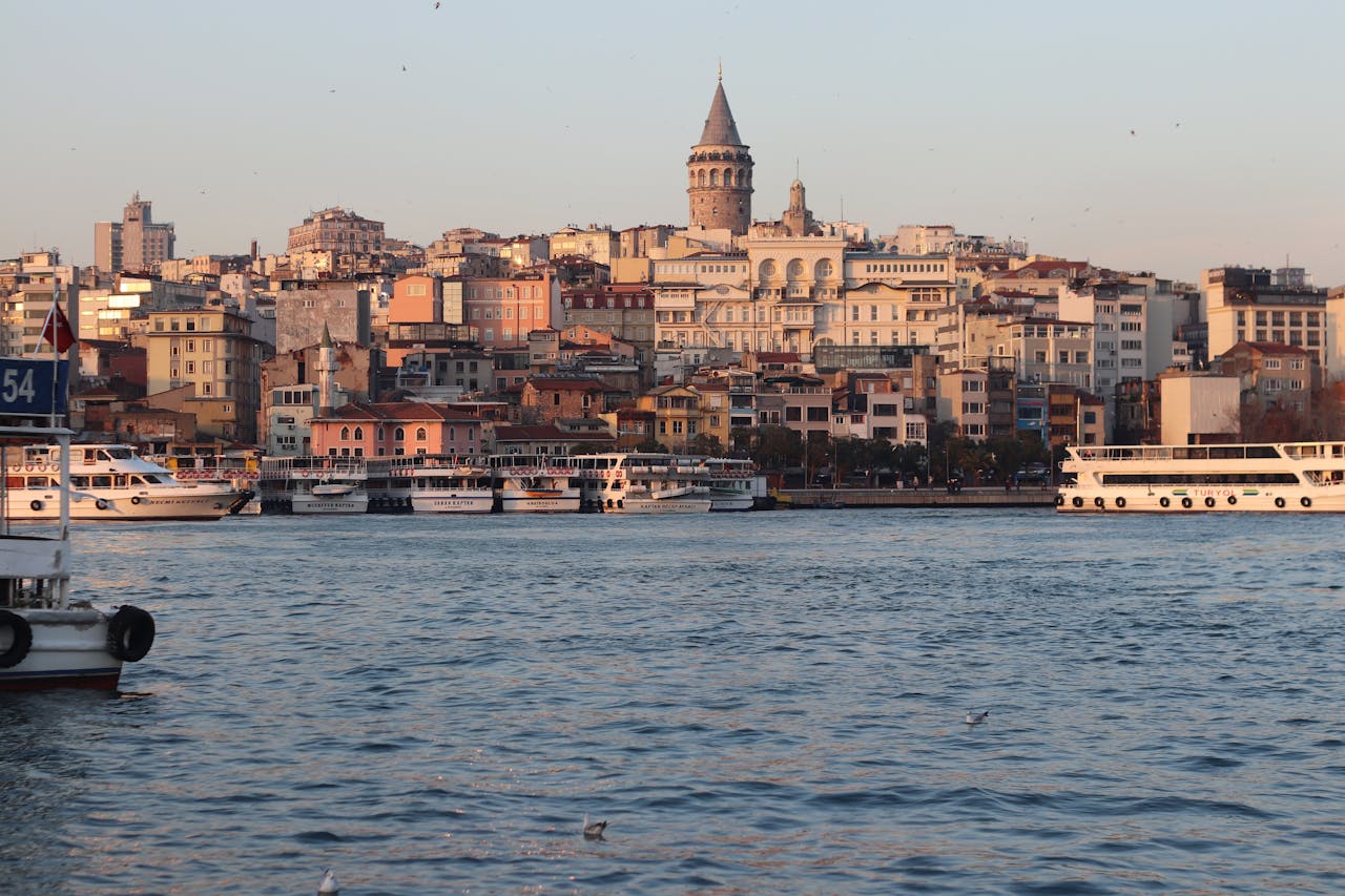 a view of the waterfront in Istanbul