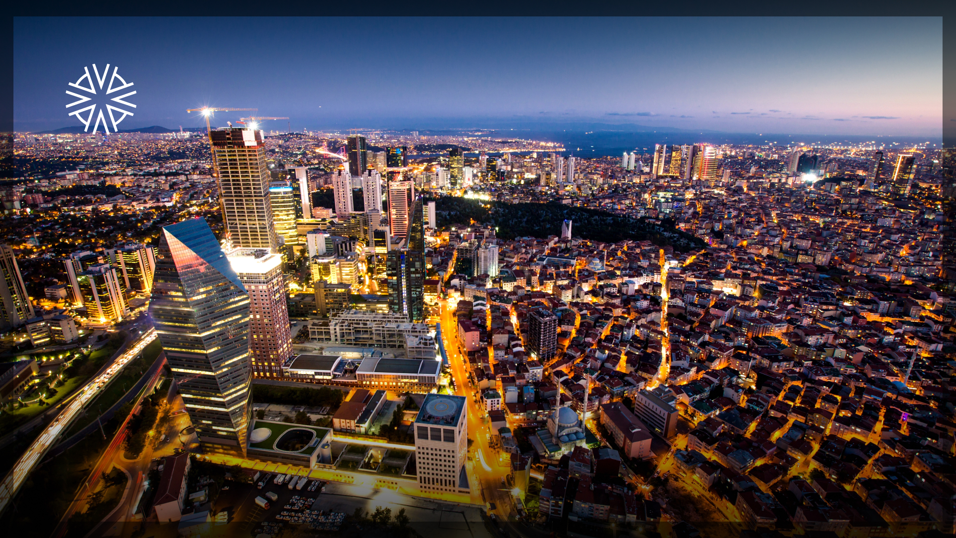 Istanbul Turkey luxury real estate market, aerial view