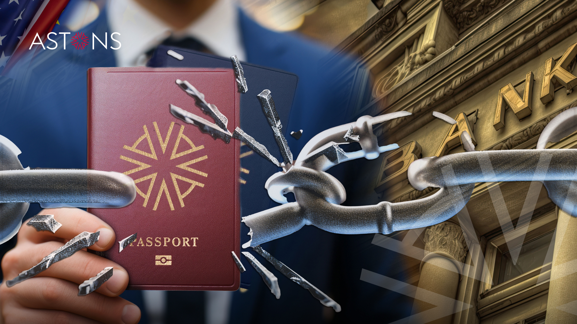 a man holding a second passport representing dual citizenship as the best strategy against de-banking
