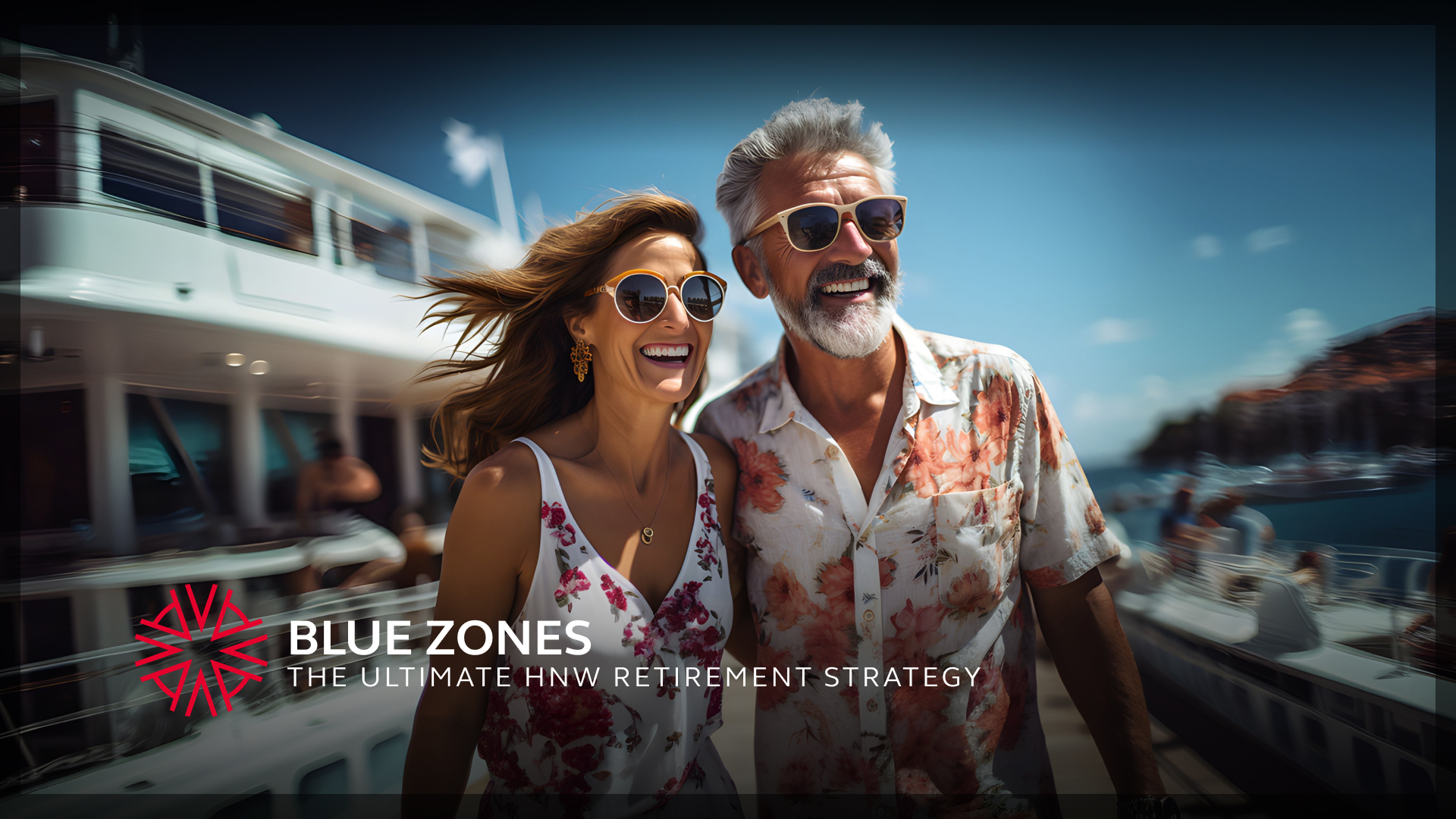 An retired couple on a cruise ship heading toward the Italian island of Sardinia - a global Blue Zone