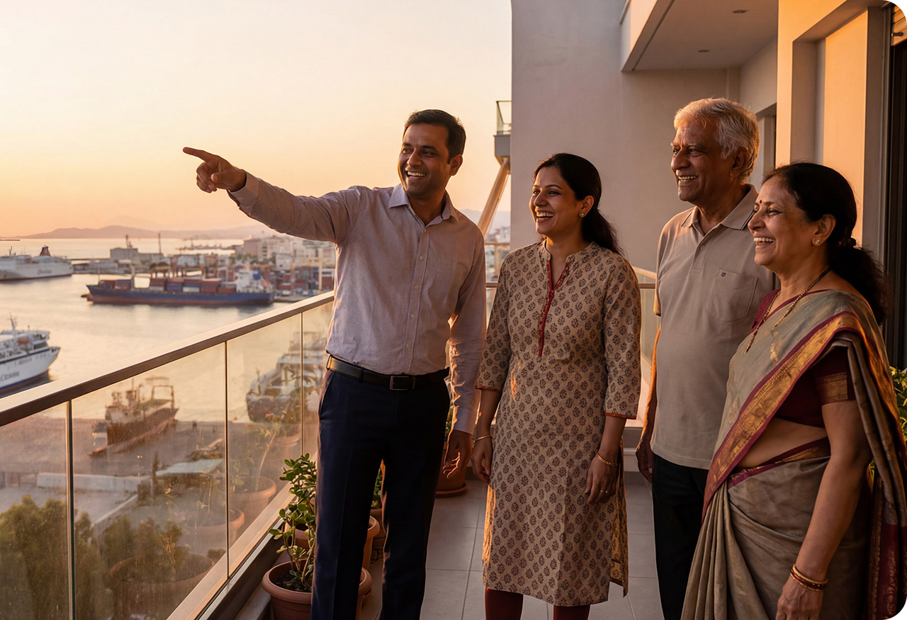 Indian Investor and Family Obtain Greek Golden Visa via Piraeus Property Investment